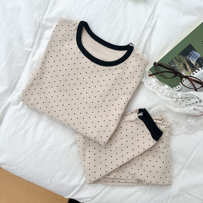 Uniszex gyerekeknek szánt házipizsama, gyapjú fleece anyagból, 95% pamut / 5% elastan, antibakteriális és lélegző, hosszú ujjú, kerek nyakú, 8+ éveseknek, őszi-téli 2025