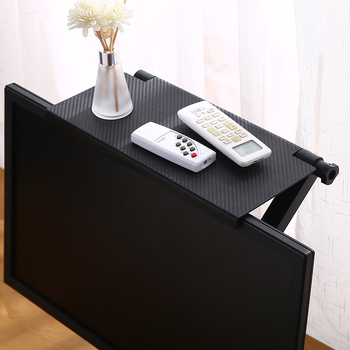 Raft plastic pentru monitor, 1 nivel depozitare pe birou, pliabil, mobil, fără instalare