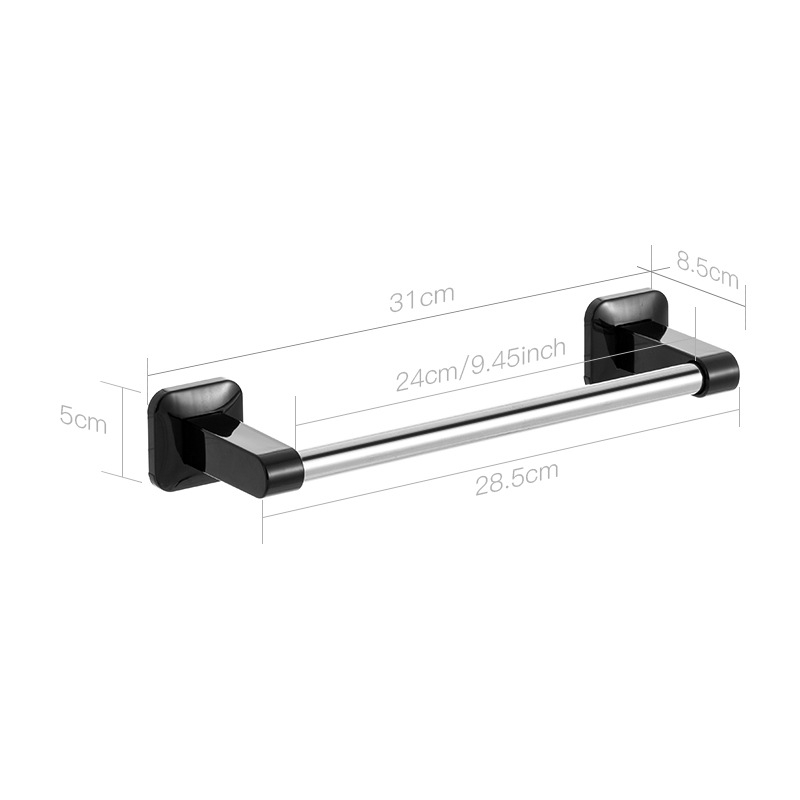 Be gręžimo virtuvės ritinių laikiklis ir folijos laikiklis, iš nerūdijančio plieno, elektroplakavimo paviršius, horizontalus vamzdis, šiuolaikinis minimalistinis stilius