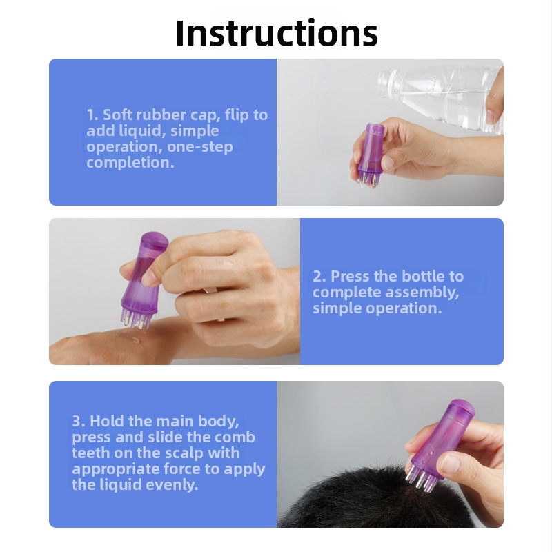 Skalpai šķidrumu ķemme ar bumbiņu masāžu, CY-555, 23 g