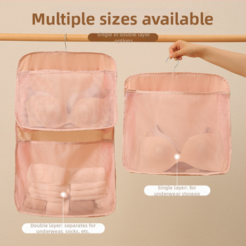 Daudzslāņu karājama uzglabāšanas soma zeķēm un apakšveļai — sienas piestiprināma, trīsdimensiju forma, Twill audums