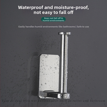 Nerūdijančio plieno 304 laikiklis tualetiniam popieriui, sieninis, lipnus, kvadratinis dizainas, Yong Qi