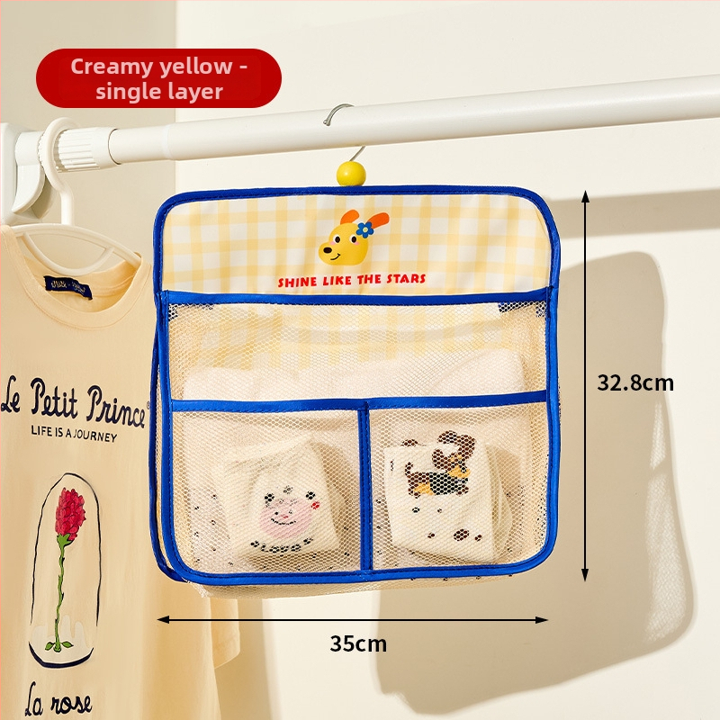 AZ77 Karājama uzglabāšanas soma ar daudzslāņu caurspīdīgiem nodalījumiem intīmiem un zeķēm, plakana forma, materiāli: twill + siets + PP