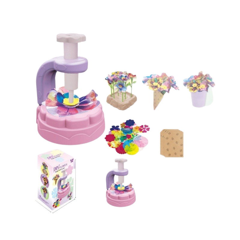Σετ DIY για μπουκέτο λουλουδιών – πλαστικό, κωδικός προϊόντος 857, τραπεζάκι εργαλείων αποσυναρμολόγησης και συναρμολόγησης, κατάλληλο για παιδιά 4–6 ετών