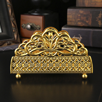 Servetėlių laikiklis iš geležies, ovalo formos, elektroplakavimas, Burronwood, šviesus prabangos stilius