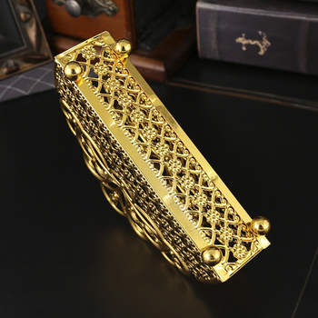 Servetėlių laikiklis iš geležies, ovalo formos, elektroplakavimas, Burronwood, šviesus prabangos stilius