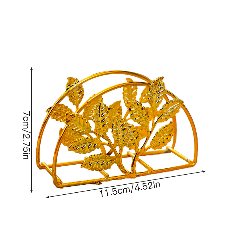 Servetėlių laikiklis iš geležies, ovalo formos, elektroplakavimas, Burronwood, šviesus prabangos stilius