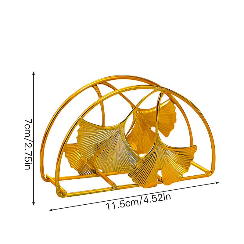 Servetėlių laikiklis iš geležies, ovalo formos, elektroplakavimas, Burronwood, šviesus prabangos stilius