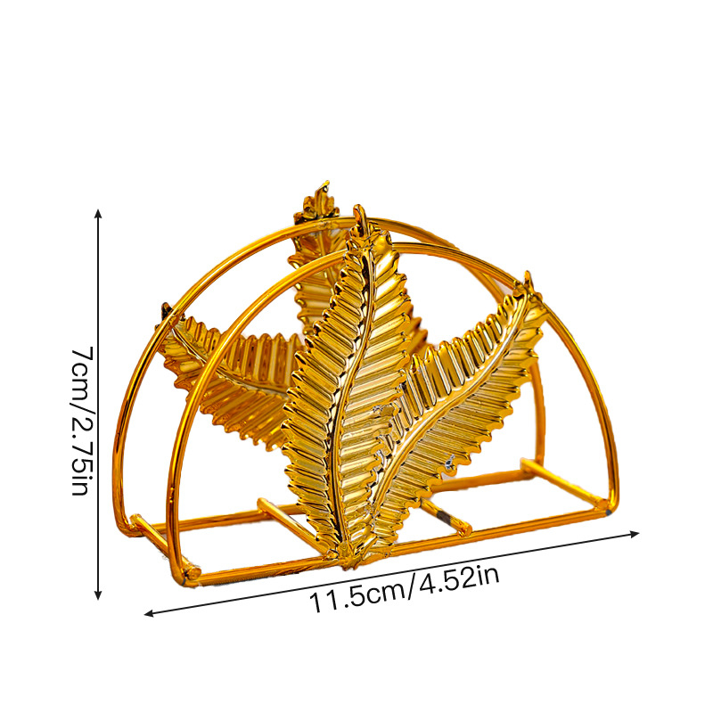 Servetėlių laikiklis iš geležies, ovalo formos, elektroplakavimas, Burronwood, šviesus prabangos stilius