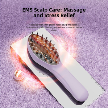Elektrinė galvos odos priežiūros šukų priemonė su neigiamaisiais jonais ir šviesos terapija, 10W, 5V/1A, 3 greičiai