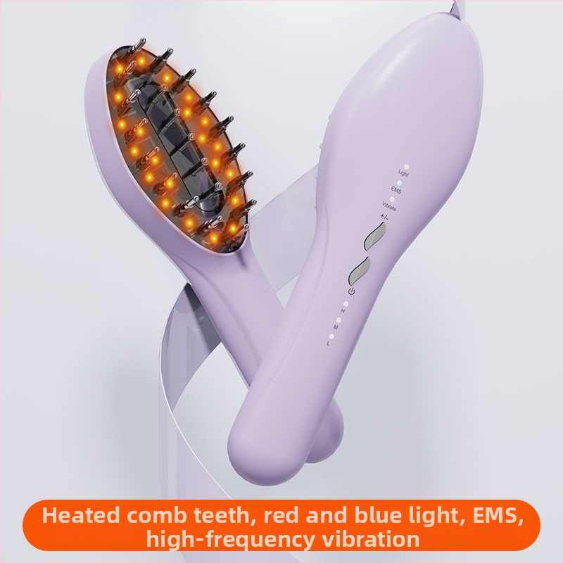 Elektrinė galvos odos priežiūros šukų priemonė su neigiamaisiais jonais ir šviesos terapija, 10W, 5V/1A, 3 greičiai