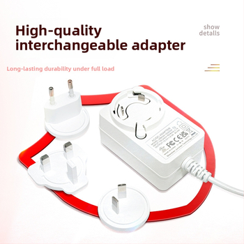 Napájací adaptér 12V 2A s výmeniteľnou hlavou, nástenný 24W, DC kábel 1,2 m, výstup 5,5×2,1 mm