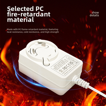 Napájací adaptér 12V 2A s výmeniteľnou hlavou, nástenný 24W, DC kábel 1,2 m, výstup 5,5×2,1 mm