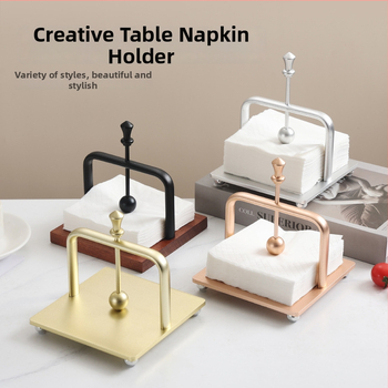 Servetėlių laikiklis, aliuminis, kvadratinės formos, šiuolaikinio minimalistinio stiliaus, stalviršio aksesuaras restoranams ir viešbučiams
