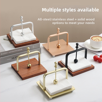 Servetėlių laikiklis, aliuminis, kvadratinės formos, šiuolaikinio minimalistinio stiliaus, stalviršio aksesuaras restoranams ir viešbučiams