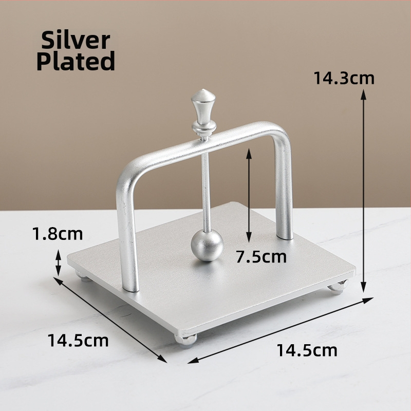 Servetėlių laikiklis, aliuminis, kvadratinės formos, šiuolaikinio minimalistinio stiliaus, stalviršio aksesuaras restoranams ir viešbučiams