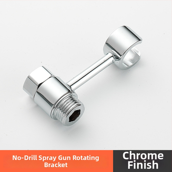 Tualeto dušo laikiklis su pasukamu laikikliu – nerūdijantis plienas, be gręžimo įrengimo, fiksuotas pagrindas, trikampio vožtuvo korpusas