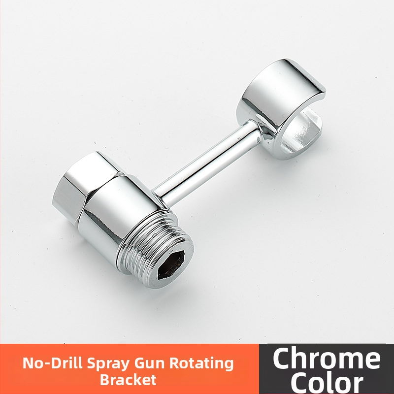 Tualeto dušo laikiklis su pasukamu laikikliu – nerūdijantis plienas, be gręžimo įrengimo, fiksuotas pagrindas, trikampio vožtuvo korpusas