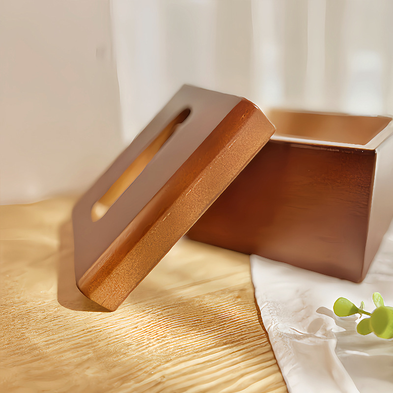 Cutie de șervețele din lemn, model ZJH03, imprimare logo disponibilă, personalizare, multifuncțională, Stil Chinez Nou