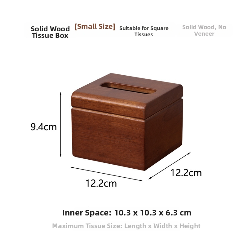 Medinė servetėlių dėžutė, modelis ZJH03, logotipo spausdinimas galimas, pritaikymas, daugiafunkcinė, Naujasis Kinijos stilius