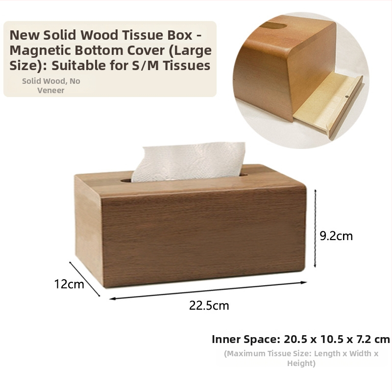 Medinė servetėlių dėžutė, modelis ZJH03, logotipo spausdinimas galimas, pritaikymas, daugiafunkcinė, Naujasis Kinijos stilius