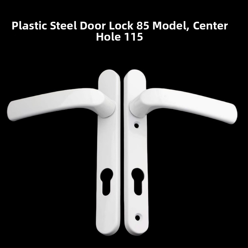 Alumīnija sakausējuma balkona durvju rokturis ar slēdzeni, modelis Plastic-Steel, 85/92 tipa vienpunkta slēdzene, piemērots guļamistabas/balkona stikla durvīm