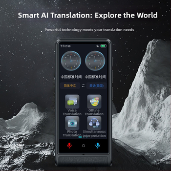 Viedais tulkotājs M13 ar bezsaistes tulkojumu, foto tulkojumu un ieraksta tulkojumu; Android OS; Bluetooth līdz 10 m