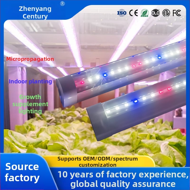 T8 viso spektro augalų augimo LED lemputė, modelis Zyc-1200-20W, LM281B/3030 LED, 120 LED, 4023 lm, IP65