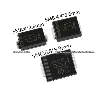 SS54 Schottky diodas, DO-214AA pakuotė, 5A, 40V, SMD