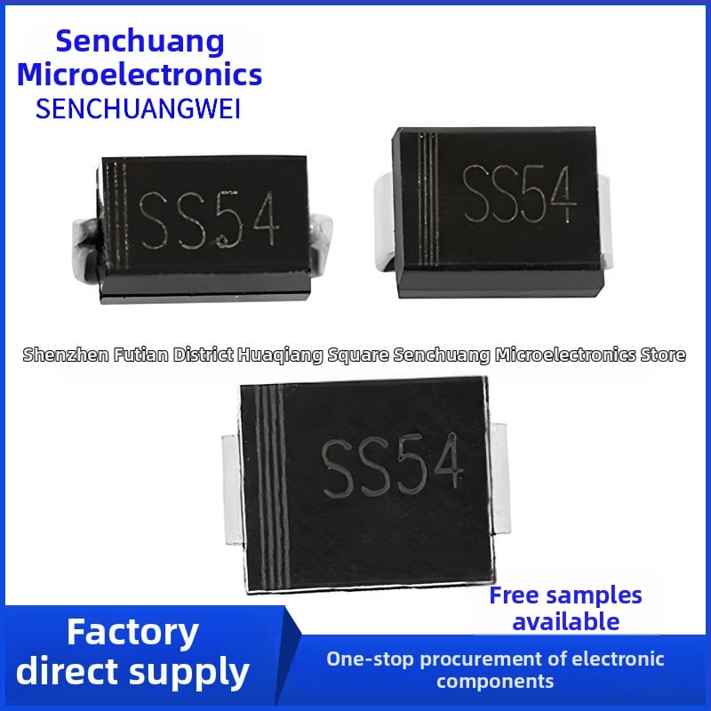 SS54 Schottky diodas, DO-214AA pakuotė, 5A, 40V, SMD