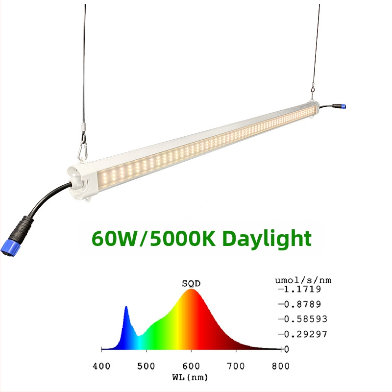 LED dvipusė augalų lemputė – 60W, 336 LED, 12007 lm, 176.4 lm/W, IP65 šiltnamiui