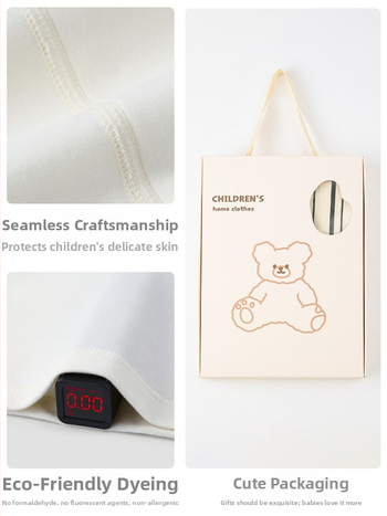 Vaikų pižamų komplektas iš Lycra, šukuotas medvilnės audinys, 95% medvilnė, dryžių ir animacinių piešinių raštas, 3–8 metų amžiaus