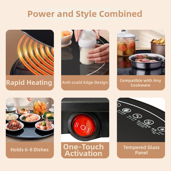 Išmanioji maisto šildymo plokštė su pastovia temperatūra, pritaikoma, 500W, 220V, svoris 600 g