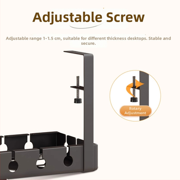 Po stalviršiu ištraukiamas kabelių organizatorius, plienas, šiuolaikiškas paprastas stilius, kabelių valdymas