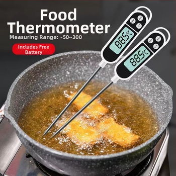 Kodu kasutamiseks mõeldud kõrge täpsusega sondtermomeeter köögis – küpsetamiseks ja fritüürimiseks, mõõdab vee, piima ja õli temperatuuri