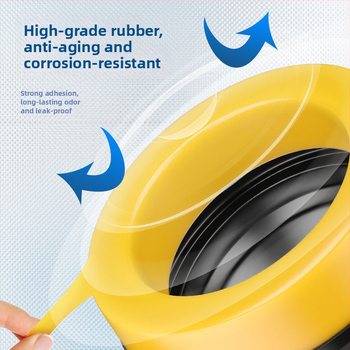 Tualeto flanšo sandarinimo žiedas – storas gumos žiedas, kvapo atsparus, integruotas silikono flanšas, stipri lipni juosta, rankų darbas