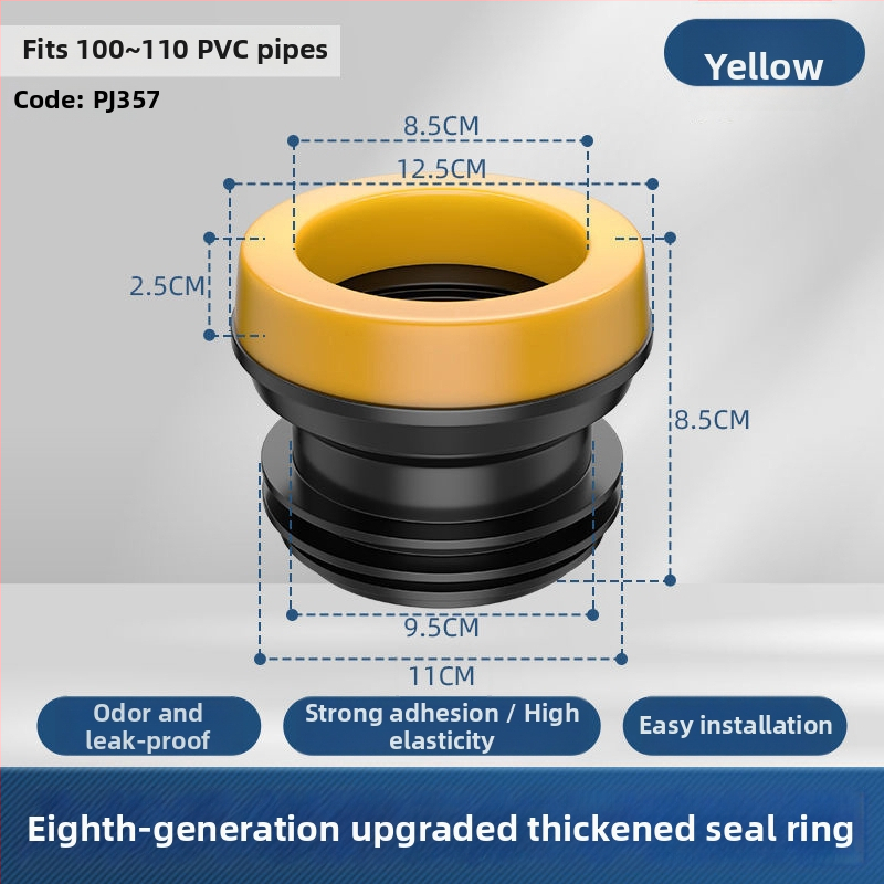 Tualeto flanšo sandarinimo žiedas – storas gumos žiedas, kvapo atsparus, integruotas silikono flanšas, stipri lipni juosta, rankų darbas