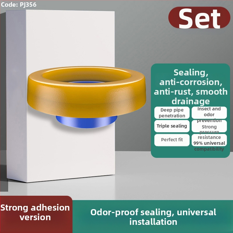 Tualeto flanšo sandarinimo žiedas – storas gumos žiedas, kvapo atsparus, integruotas silikono flanšas, stipri lipni juosta, rankų darbas
