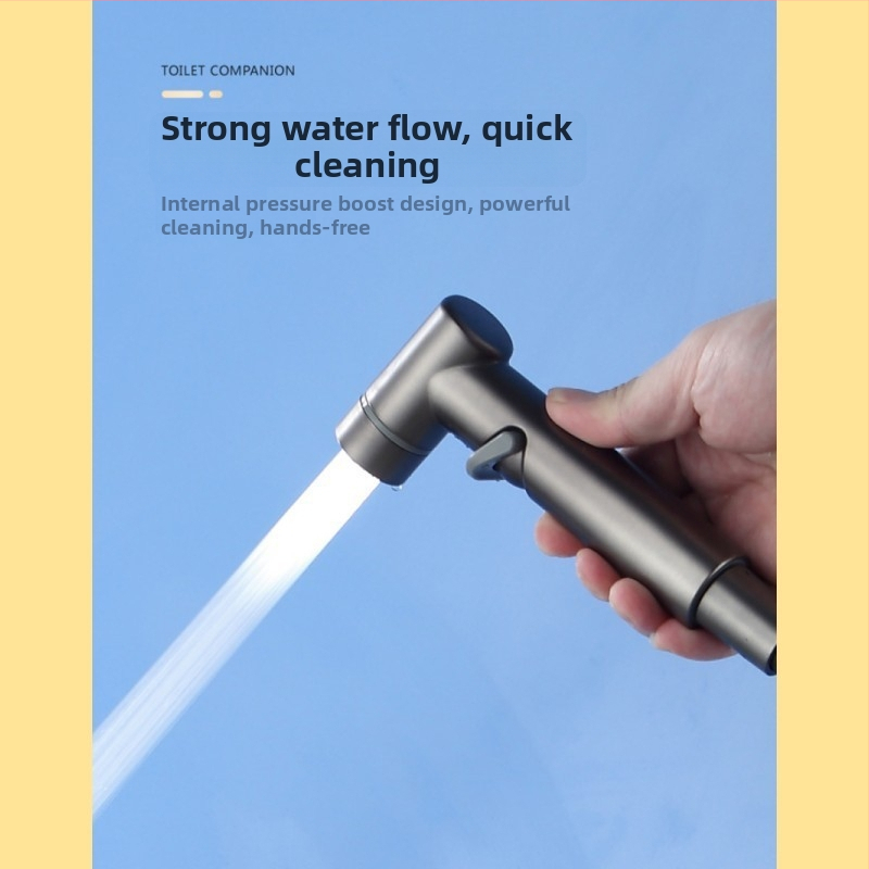 Tualeto purškimo pistoleto laikiklis - universalus be gręžimo sukinėjamu tvirtinimu (varis, Wolf Kiss, Sukiojamas, Be gręžimo, Universalus)