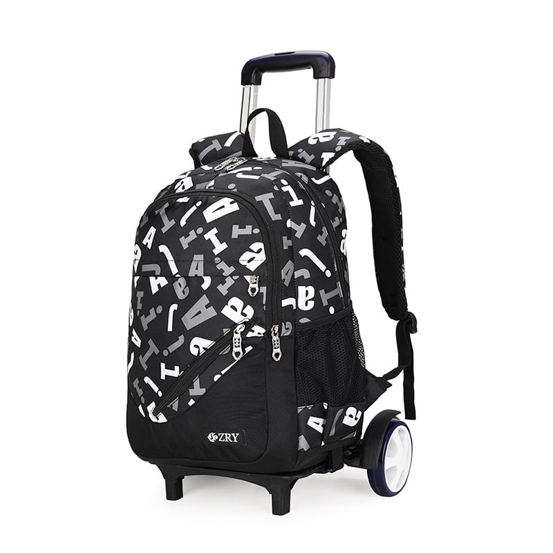 Ratinė mokyklinė kuprinė berniukams, pradinė mokykla, modelis 9124#, nailonas; kvėpuojanti, atspari dėvėjimui, mažina apkrovą.