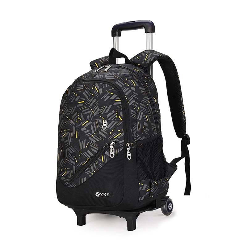 Ratinė mokyklinė kuprinė berniukams, pradinė mokykla, modelis 9124#, nailonas; kvėpuojanti, atspari dėvėjimui, mažina apkrovą.