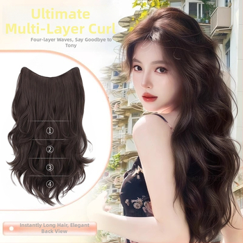 Parūka: garas viļņotas cirtas, temperatūras izturīgs šķiedra, modelis SC60, viengabala konstrukcija