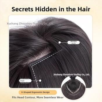 Parūka: garas viļņotas cirtas, temperatūras izturīgs šķiedra, modelis SC60, viengabala konstrukcija