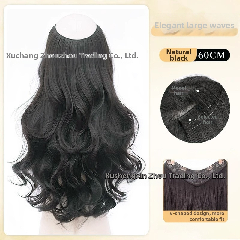 Parūka: garas viļņotas cirtas, temperatūras izturīgs šķiedra, modelis SC60, viengabala konstrukcija