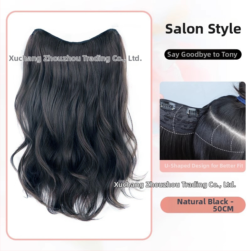 Parūka: garas viļņotas cirtas, temperatūras izturīgs šķiedra, modelis SC60, viengabala konstrukcija