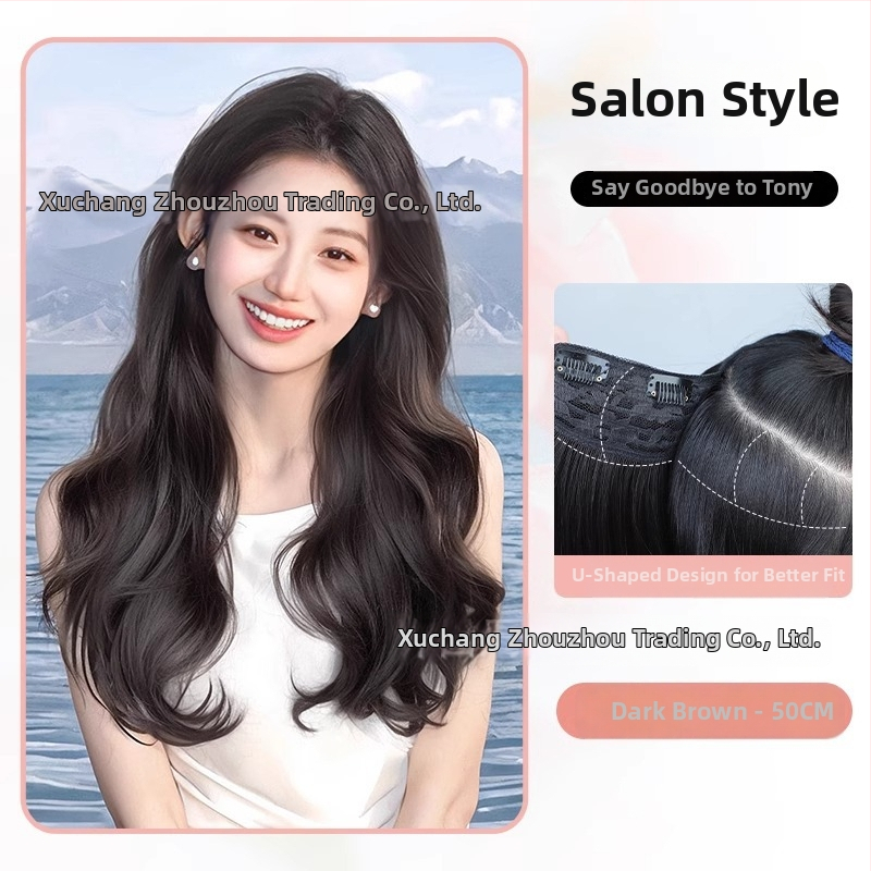 Parūka: garas viļņotas cirtas, temperatūras izturīgs šķiedra, modelis SC60, viengabala konstrukcija