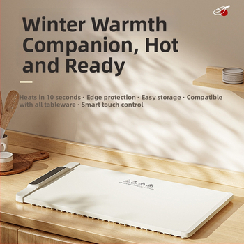 Silikoninė šildymo plokštė maistui su pastovia temperatūra, daugiafunkcinė šilumos izoliacijos lenta stalui, 1.3 kg, prisitaikoma