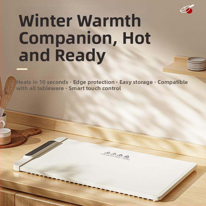 Silikoninė šildymo plokštė maistui su pastovia temperatūra, daugiafunkcinė šilumos izoliacijos lenta stalui, 1.3 kg, prisitaikoma