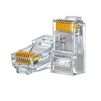 Cat6 RJ45 kristalų galvos jungtis, auksu padengta, Kingwire Kewell