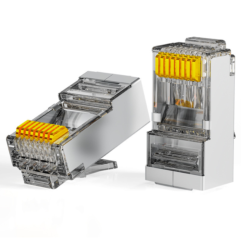 Cat6 RJ45 kristalų galvos jungtis, auksu padengta, Kingwire Kewell